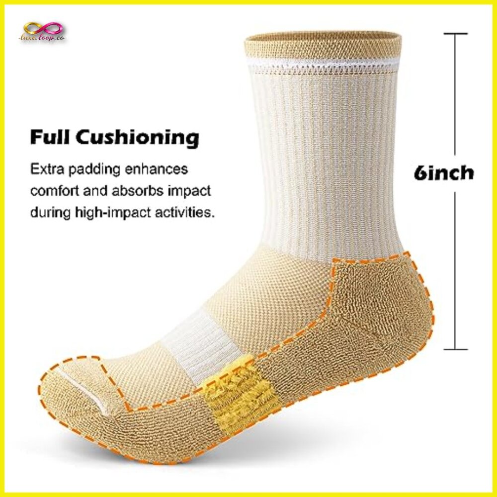 Athletic Crew Socks Compression Arch Support Runn… - image 3